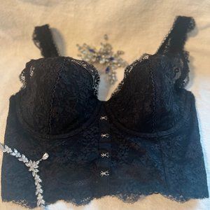 Victoria's Secret Black Lace Bra Size 34D